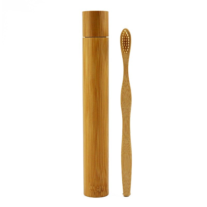 JUST BAMBOO - Bambus tandbørste m. etui