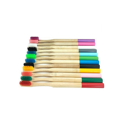 JUST BAMBOO - Bambus farvet tandbørste (flere varianter)